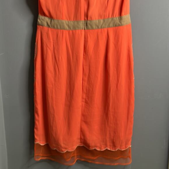 Ryu Orange Sleeveless With Leaf Embroidery Size Small - Picture 8 of 10